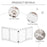 Freestanding Pet Gate 4 Panel Wooden Dog Barrier Folding Safety Fence with Support Feet up to 204cm Long 61cm Tall for Doorway Stairs White