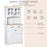 Freestanding Kitchen Cupboard, Kitchen Storage Cabinet with Framed Glass Doors, 2 Drawers, Microwave Counter, White