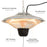 1500W Patio Heater Outdoor Ceiling Mounted Aluminium Halogen Electric Hanging  Heating Light Pull Switch Control