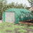 4.47 x 3 x 2m Walk-in Tunnel Greenhouse, Portable Polytunnel Tent, Plant Hot House with PE Cover, Zippered Roll Up Door and 6 Windows, Green