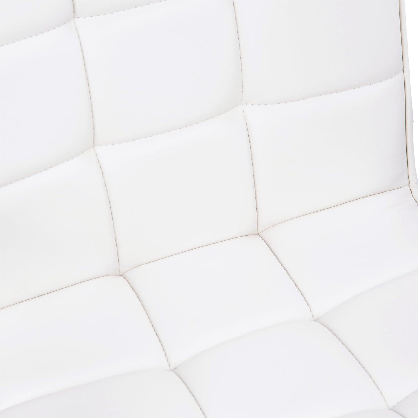 Mid Back PU Leather Home Office Desk Chair Swivel Computer Chair with Arm, Wheels, Adjustable Height, White