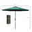 2.7m Patio Garden Umbrella Outdoor Parasol with Tilt Crank and 24 LEDs Lights (Green)