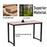 Computer Desk PC Writing Table Home Office Workstation Adjustable Feet Stable Work Study w/ Metal Frame Oak Black