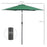 Outsunny 2.7M Garden Parasol Umbrella with Tilt and Crank, Outdoor Sun Parasol Sunshade Shelter with Aluminium Frame, Green