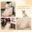 Potable Dog Stairs 4-Steps with Washable Plush Cover, Pet Staris for High Bed Sofa, Dog Steps for Small Dog and Cat, Beige