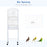 Bird Cage Budgie Cages for Finch Canary Parakeet with Stand Wheels Slide-out Tray Accessories Storage Shelf, White 46.5 x 36 x 157 cm