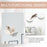 Wood Cat Shelves Wall-Mounted Shelter Curved Kitten Bed Cat Perch Climber Cat Furniture 41 x 28 x 21cm White