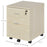 2-Drawer Locking Office Filing Cabinet w/ 5 Wheels Rolling Storage Hanging Legal Letter Files Cupboard Home Organisation Oak