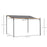 4 x 3 Meters Canopy Metal Wall Gazebo Awning Garden Marquee Shelter Door Porch - Grey