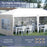 3 x 6m Pop Up Gazebo, Height Adjustable Marquee Party Tent with Sidewalls and Storage Bag, White