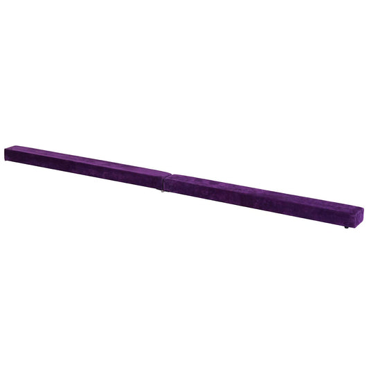 HOMCOM 2.4M 8FT Gymnastics Folding Balance Beam Home Gym Training Exercise Sports - Purple