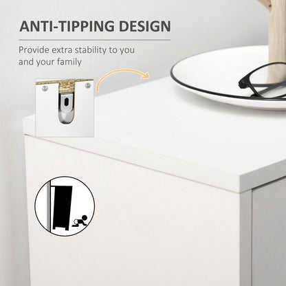 Shoe Cabinet - Three Drawer Slim Shoe Storage Cabinet, 12 Shoe Pairs - White