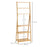 kleankin Freestanding Natural Bamboo Towel Rack with 3 Towel Rails and 3 Storage Shelves, Space-Saving Foldable Towel Holder for Bathroom