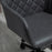 Swivel Office Chair Leather-Feel Fabric Home Study Leisure with Wheels, Grey