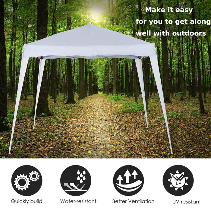 Outsunny Slant Leg Pop Up Gazebo with Carry Bag, Height Adjustable Party Tent Instant Event Shelter for Garden, Patio, ( 3 M √¢¬Ä¬ö√É¬†√É¬∂√¢¬à¬ö√¢¬â¬• 3 M Base / 2.5 M √¢¬Ä¬ö√É¬†√É¬∂√¢¬à¬ö√¢¬â¬• 2.5 M Top, White)