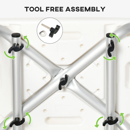 Shower Chair, 6-Level Height Adjustable Shower Stool with Backrest, Curved Seat, Anti-slip Foot Pads, 136kg Capacity, Green