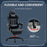 Racing Gaming Chair with Swivel Wheel, Footrest, PU Leather Recliner Gamer Desk for Home Office, Black