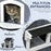 Wooden Outdoor Cat House with Flower Pot, Windows, Multiple Entrances, Water-Resistant Roof - Grey