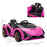 Compatible 12V Battery-powered Kids Electric Ride On Car Lamborghini SIAN Toy with Parental Remote Control Lights MP3 for 3-5 Years Old Pink