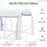 3 x 3 x 2 m Polytunnel Greenhouse, Walk in Pollytunnel Tent with Steel Frame, Reinforced Cover Zippered Door 6 Windows for Garden White