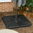 Outsunny Set of 4 Parasol Base Stand Weights for Banana Hanging Cantilever Umbrella, Water and Sand Filled, Up to 84kg, Black