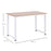 Computer Desk PC Writing Table Home Office Workstation Adjustable Feet Stable Work Study w/ Metal Frame Oak White