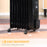 2180W Digital Oil Filled Radiator, 9 Fin, Portable Electric Heater with LED Display, Timer 3 Heat Settings Safety Cut-Off Remote Control Black