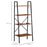 4-Tier Vintage Ladder Shelf Bookcase Wood Storage Rack Stand Plants Display Black brown