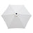 2.8m Garden Parasol Umbrella, Round Outdoor Market Table Umbrella, Parasol Patio Umbrella, 6 Ribs Manual Push, Sun Shade Canopy, Off-White