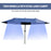 4.6m Garden Parasol Double-Sided Sun Umbrella Patio Market Shelter Canopy Shade Outdoor Blue - NO BASE