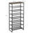 8-Tier Shoe Rack, Shoe Storage Organizer with Mesh Shelves Free Standing Shoe Shelf Stand for 21-24 Pairs of Shoes for Entryway Black and Grey