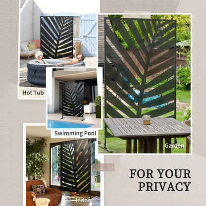 Outdoor Privacy Banana Leaf Pattern - Black