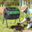 Outdoor Composter - 160L Dual Chamber Tumbling Compost Bin - 360¬∞ Rotating, Sliding Doors, Sturdy Steel Frame, Perfect for Outdoor Gardens, Black