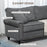 3 Seater Sofas for Living Room, Fabric Sofa with Felt Mats, Cushions and Throw Pillows, Grey