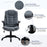 Ergonomic Swivel Chair Comfortable Desk Chair with Armrests Adjustable Height Reclining and Tilt Function Dark Grey