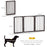 Folding 3 Panel Pet Gate Wooden Foldable Dog Fence Indoor Free Standing Safety Gate Portable Separation Pet Barrier Guard