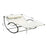 Texteline Double Lounger W/Pillow-Beige