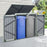 5ft x 3ft Garden 2-Bin Corrugated Steel Rubbish Storage Shed w/ Locking Doors Lid Outdoor Hygienic Dustbin Unit Garbage Trash Cover