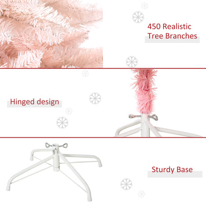 5ft Pink Ombre Artificial Christmas Tree with 450 Tips & Metal Stand