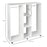 Double Mobile Open Wardrobe With Clothes Hanging Rails Storage Shelves Organizer Bedroom Furniture - White