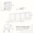 Freestanding Pet Gate 4 Panel Wooden Dog Barrier Folding Safety Fence with Support Feet up to 204cm Long 61cm Tall for Doorway Stairs White