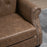 Wingback Armchair, Chesterfield-style High Back Fireside Chair, Tufted Upholstered Accent Chair with Nailhead Trim for Living Room, Bedroom, Home Office, Brown