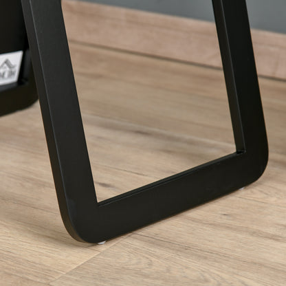 Full Length Mirror, Free Standing or Wall Hanging, Tall Full Body Mirror for Bedroom, Hallway, Black