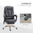 Heated 6 Points Vibration Massage Executive Office Chair Adjustable Swivel Ergonomic High Back Desk Chair Recliner with Footrest Dark Grey