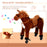 Kids Plush Ride On Walking Horse W/Sound-Brown