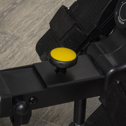 Indoor Body Health & Fitness Adjustable Magnetic Rowing Machine Rower with LCD Digital Monitor & Wheels for Home Gym