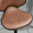 Bar Stool Set of 2 Microfiber Cloth Adjustable Height Armless Chairs with Swivel Seat, Brown