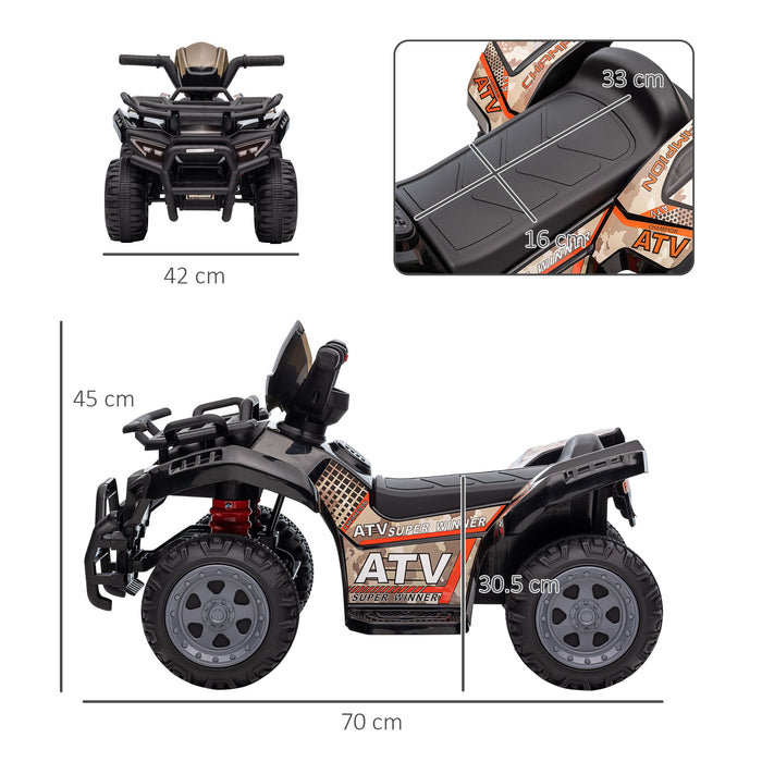 Electric Ride-on Quad Bike - Black