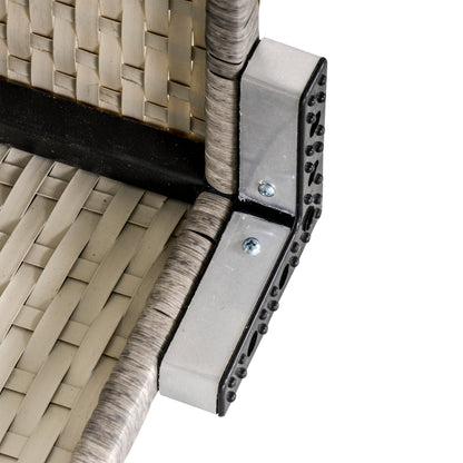 Outsunny Patio Rattan Coffee Table Ready to Use Outdoor Furniture Suitable for Garden Backyard, Grey