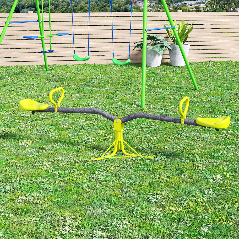 Kids Children 360 Degree Rotating Seesaw Swivel Playground Equipment Garden Outdoor Indoor